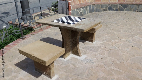 Obraz Granite Chess Table