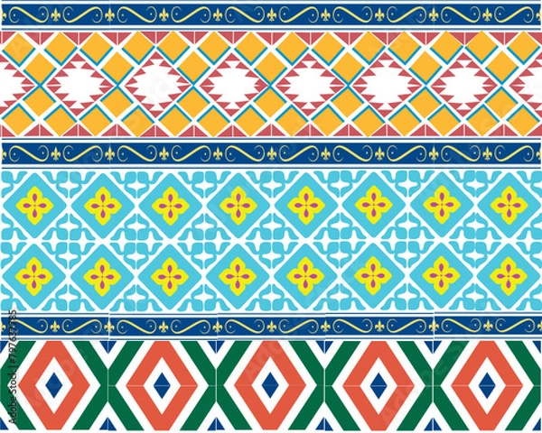 Fototapeta seamless pattern with elements background