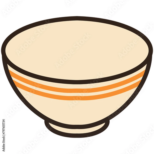 Fototapeta Bowl on transparent png, empty bowl isolated on transparent background
