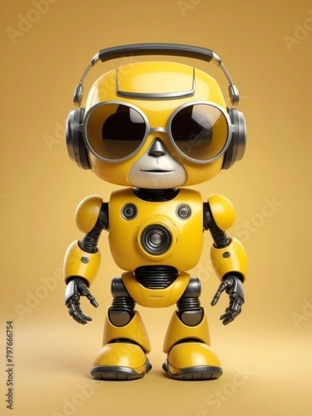 Obraz Futuristic Young Robot Character