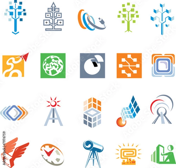 Fototapeta Collection elements for create logos