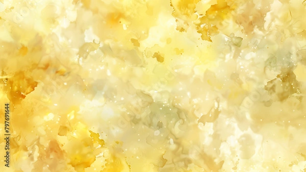 Obraz Gentle Glow: Pastel Yellow Watercolor Wash