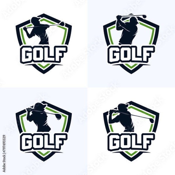 Fototapeta Set of Golf Logo badge template