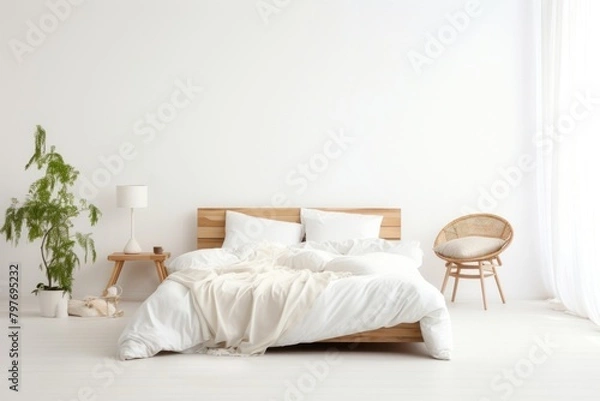 Fototapeta Bedroom bedroom furniture cushion.