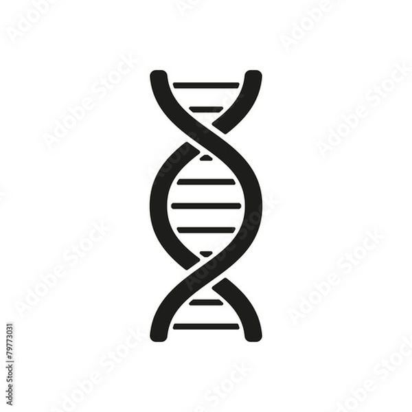 Obraz The dna icon. DNA symbol. Flat