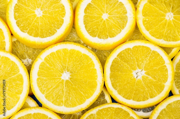 Fototapeta Lemon slices background