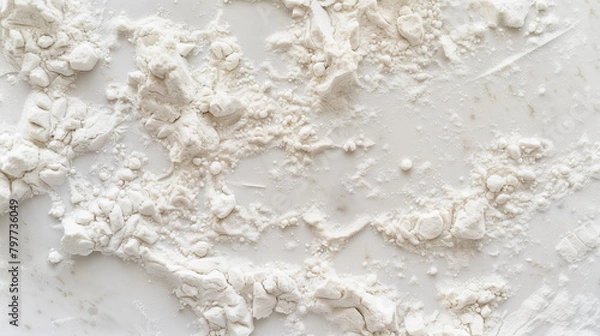 Fototapeta High-resolution pictures depict white flour against a spotless background, achieving a minimalist, yet arresting visual allure.
