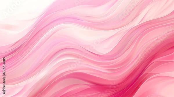 Fototapeta Rose pink minimal wave vector background, luxurious high-resolution finish.