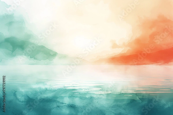 Obraz colorful water color painted Illustration