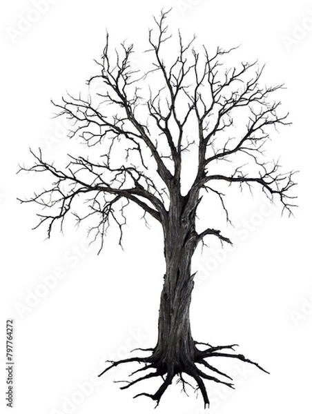 Fototapeta Gloomy dead tree