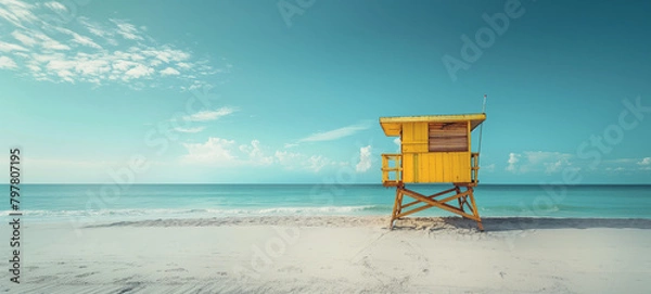 Obraz lifeguard tower on the beach