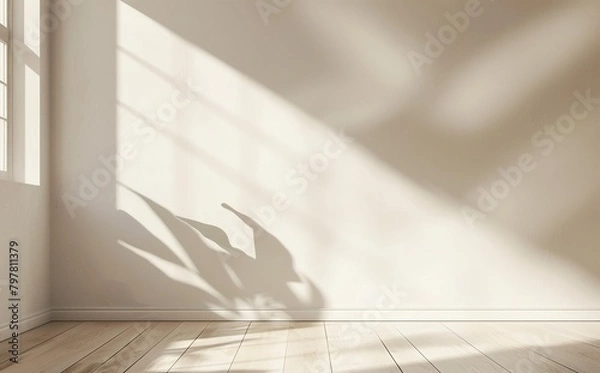 Fototapeta Soft Shadows on Wooden Flooring by Window