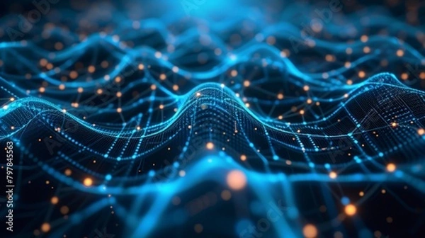 Fototapeta Digital Wave Network