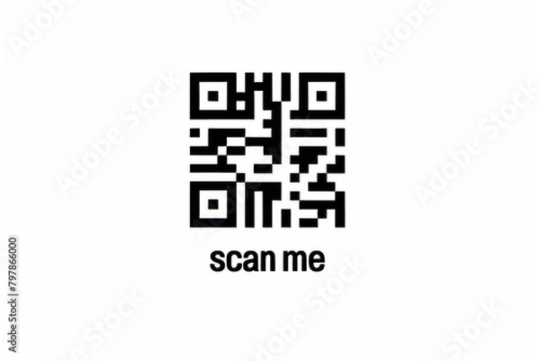 Fototapeta QR code with the text "scan me".