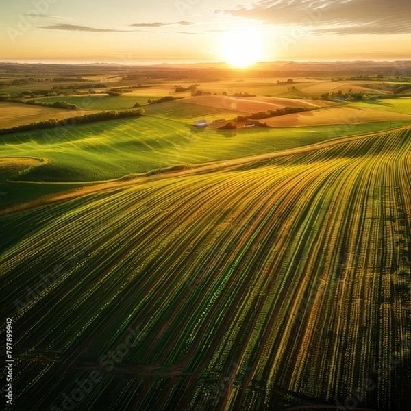 Obraz sunset in the field