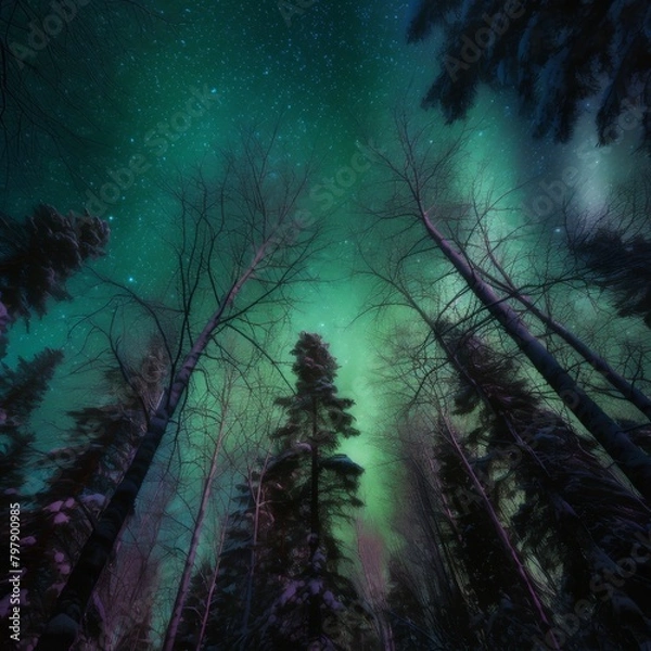 Obraz forest in the night