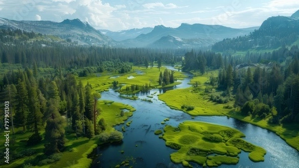 Obraz lake in the mountains