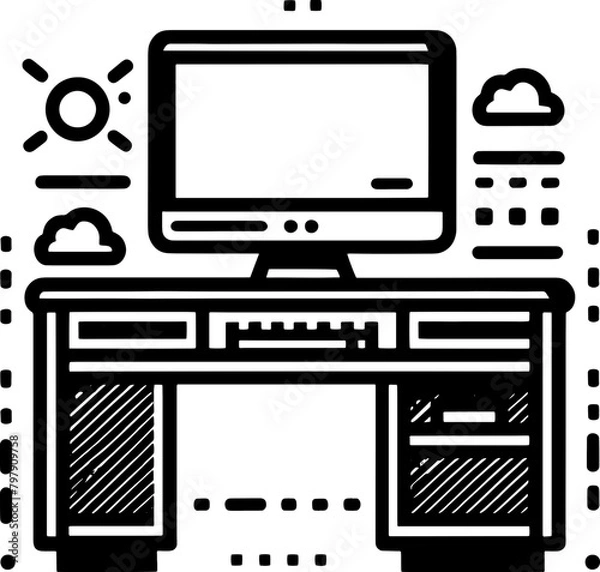 Obraz Computer Desk icon