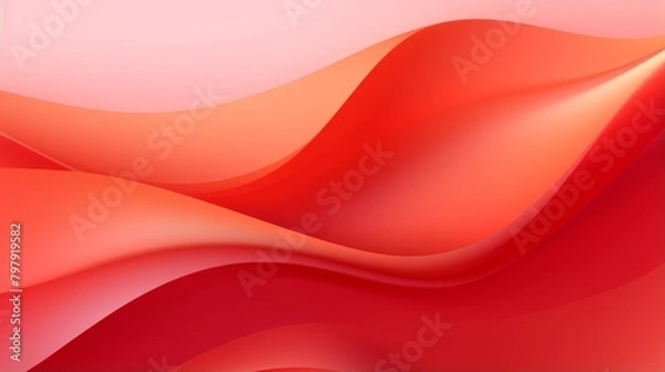Obraz A soothing display of soft red and pink shades forms a tranquil abstract wave pattern, creating a peaceful and serene image