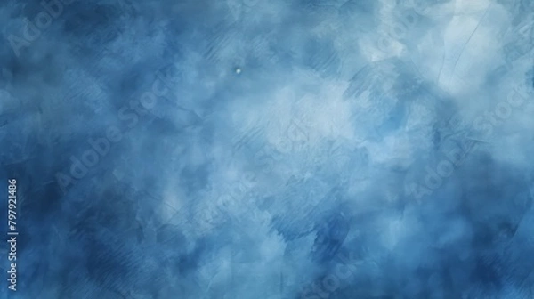 Fototapeta This image features a rich blue background with brush stroke effects, creating a textural and abstract piece