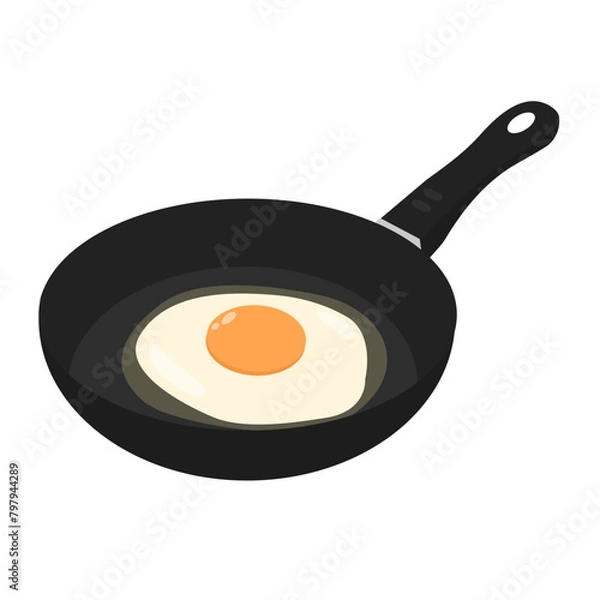 Fototapeta fried egg in a pan