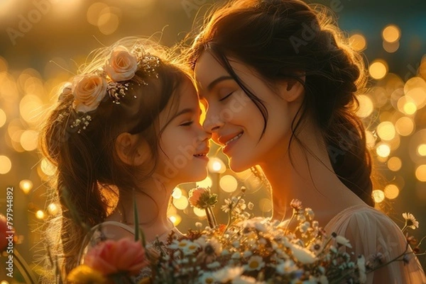 Fototapeta Happy mother's Day Greeting with love