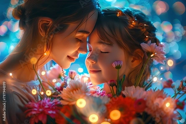 Fototapeta Happy mother's Day Greeting with love