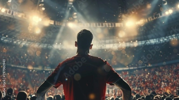 Obraz soccer player, spotlight