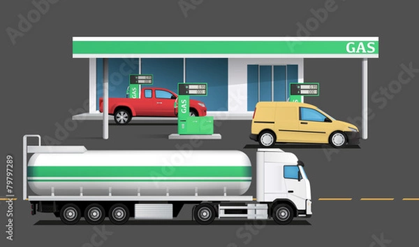 Obraz Gas station Green