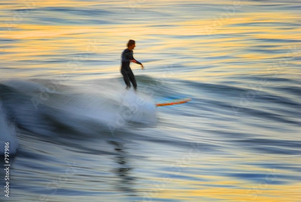 Obraz sunset surfer blur 2