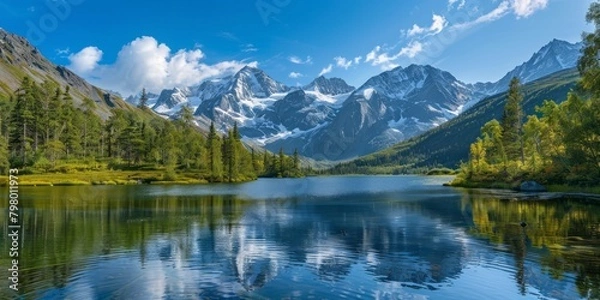 Fototapeta Breathtaking view in the mountains of Alaska