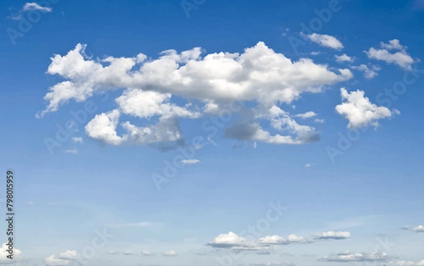 Fototapeta Blue sky white clouds Abstract nature background
