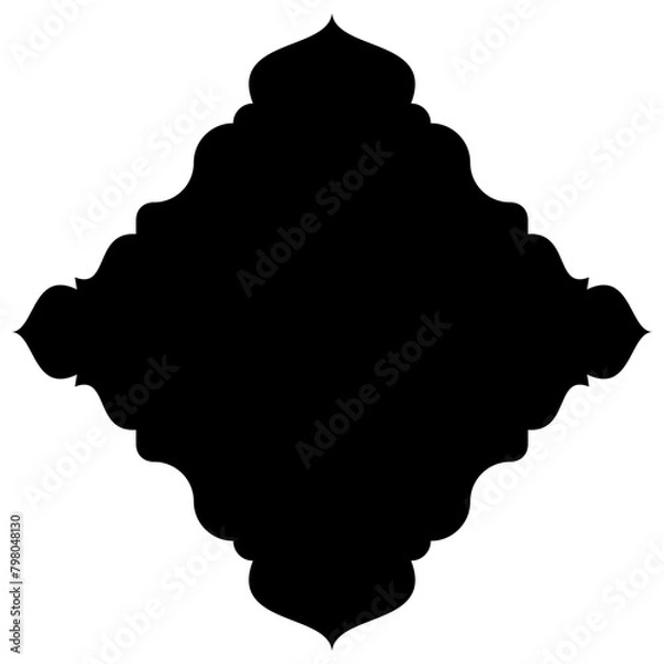 Fototapeta Islamic Label Emblem Shape Glyph Pictogram symbol visual illustration