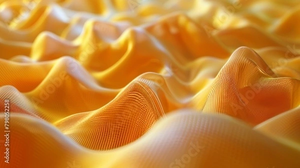 Fototapeta Abstract lemon yellow geometric pattern spring blooms unfolding in minimalistic aesthetic