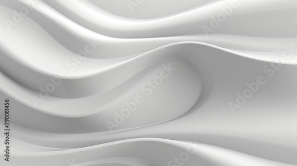 Obraz A luxurious image showcasing metallic silver curves with a glossy finish that captures the light, ideal for high-end design projects