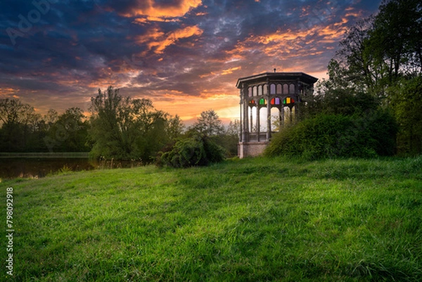 Obraz sunset in the park