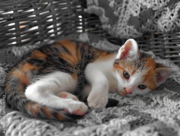 Fototapeta 注意を引きたいかわいい猫の写真