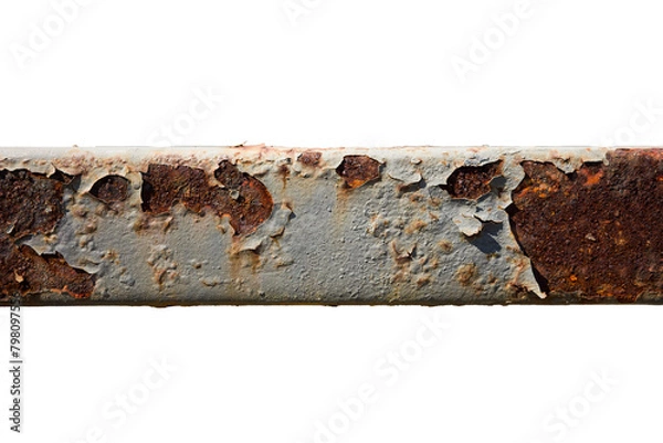 Obraz old pipe joint steel metal rusty on transparent background high resolution