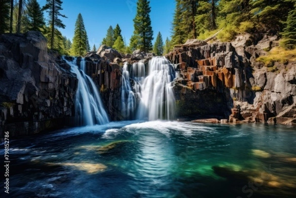 Obraz waterfall in the forest