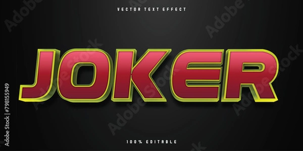 Fototapeta Editable text effect style joker