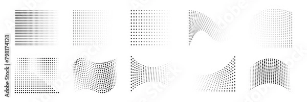 Obraz seamless dot pattern background collection. Polka dot pattern template Monochrome dot texture