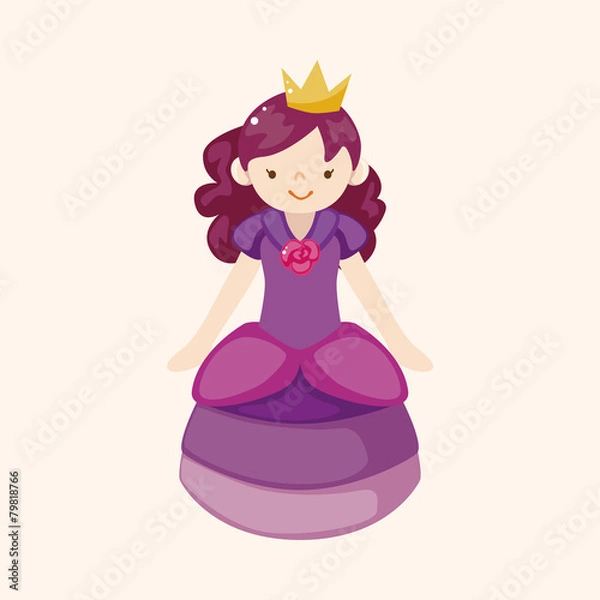 Fototapeta Royal theme princess elements