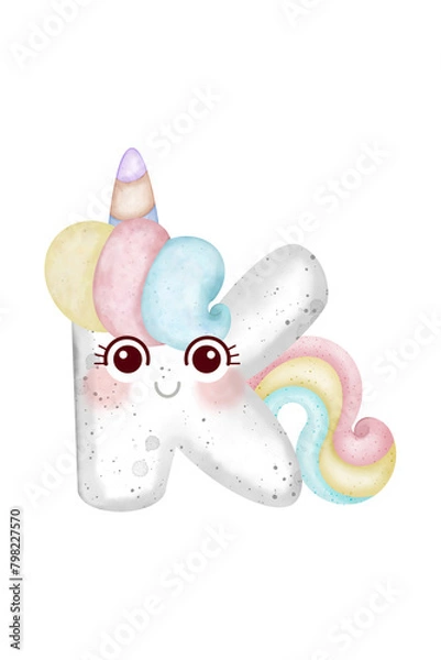 Fototapeta Kawaii Unicorn Daydreams, Cute Unicorn Illustrations for All Projects