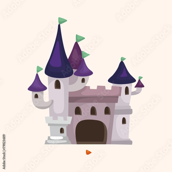 Fototapeta castle theme elements