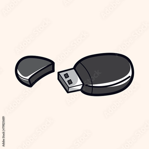 Obraz Computer-related equipment usb theme elements