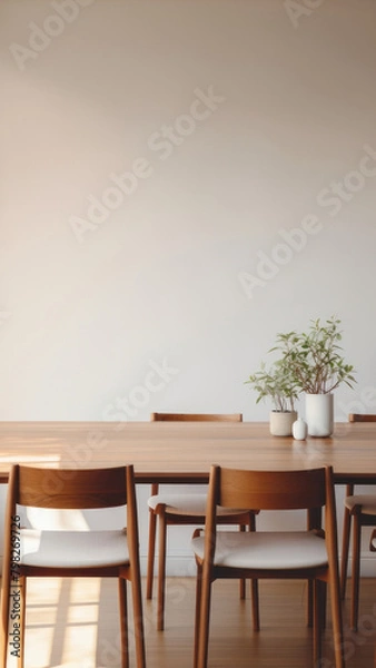 Fototapeta Close up photo of dinning room.