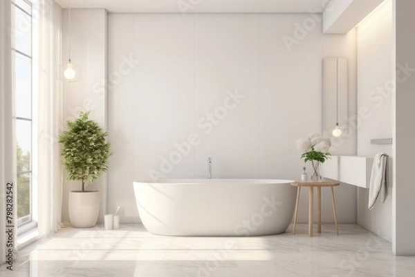 Obraz Bathroom bathtub luxury house.