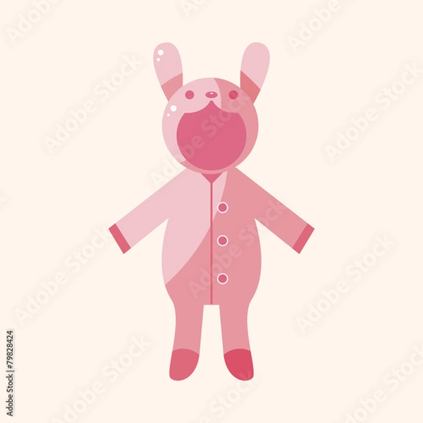 Fototapeta Baby clothes theme elements