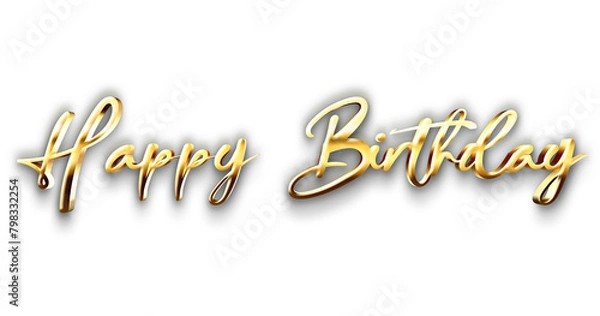 Obraz Happy birthday Text In Style PNG