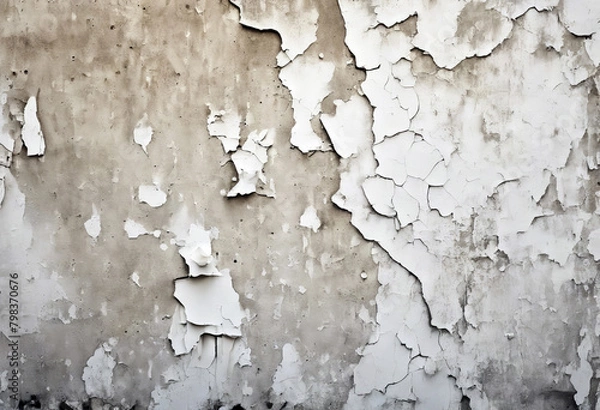 Fototapeta Allegory white concept sunlight house obsolete decay old concrete paint Cracks wall fragment residential pattern A Wallpaper destruction dots shabby Abstract Background Texture D